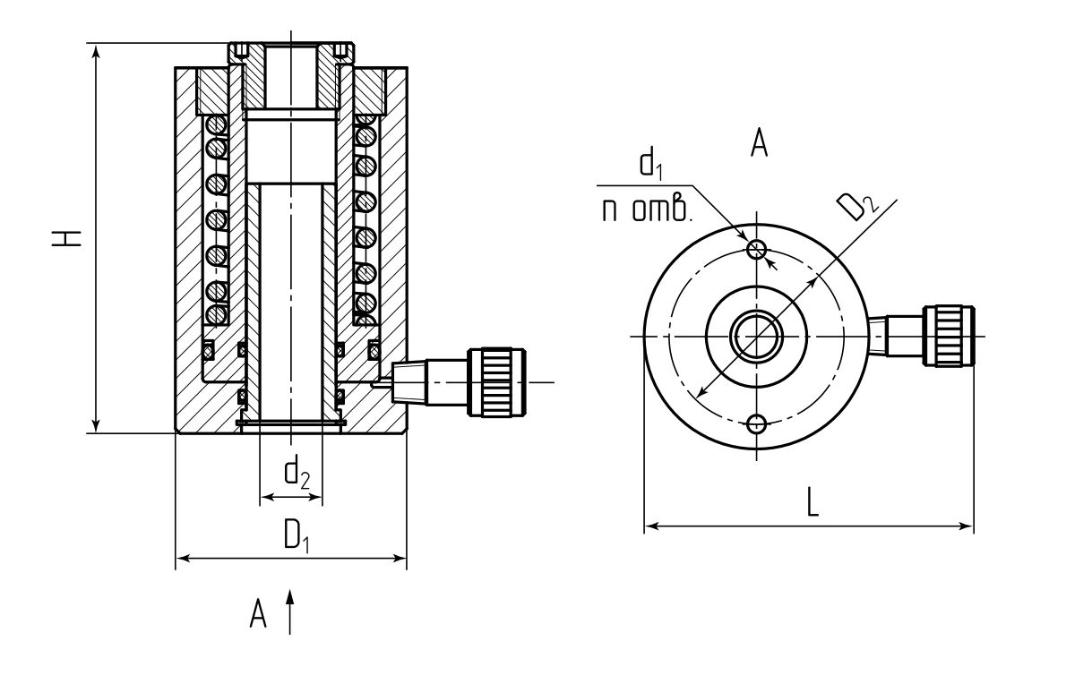 Домкрат с полым штоком ДП20П50 (КВТ) 74341