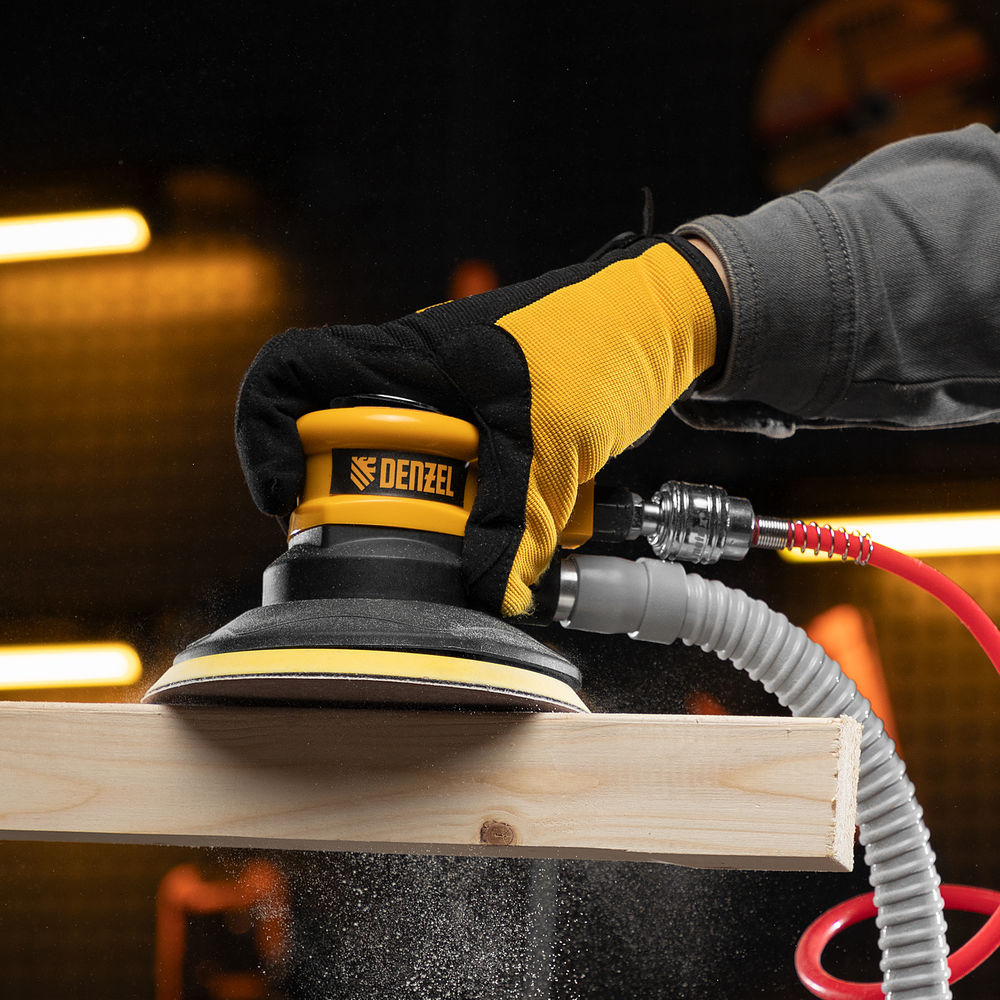 Эксцентриковая шлифовальная машина EPG150, 150 мм, 10000 об/мин, 5 мм, 160 л/мин Denzel (57476)