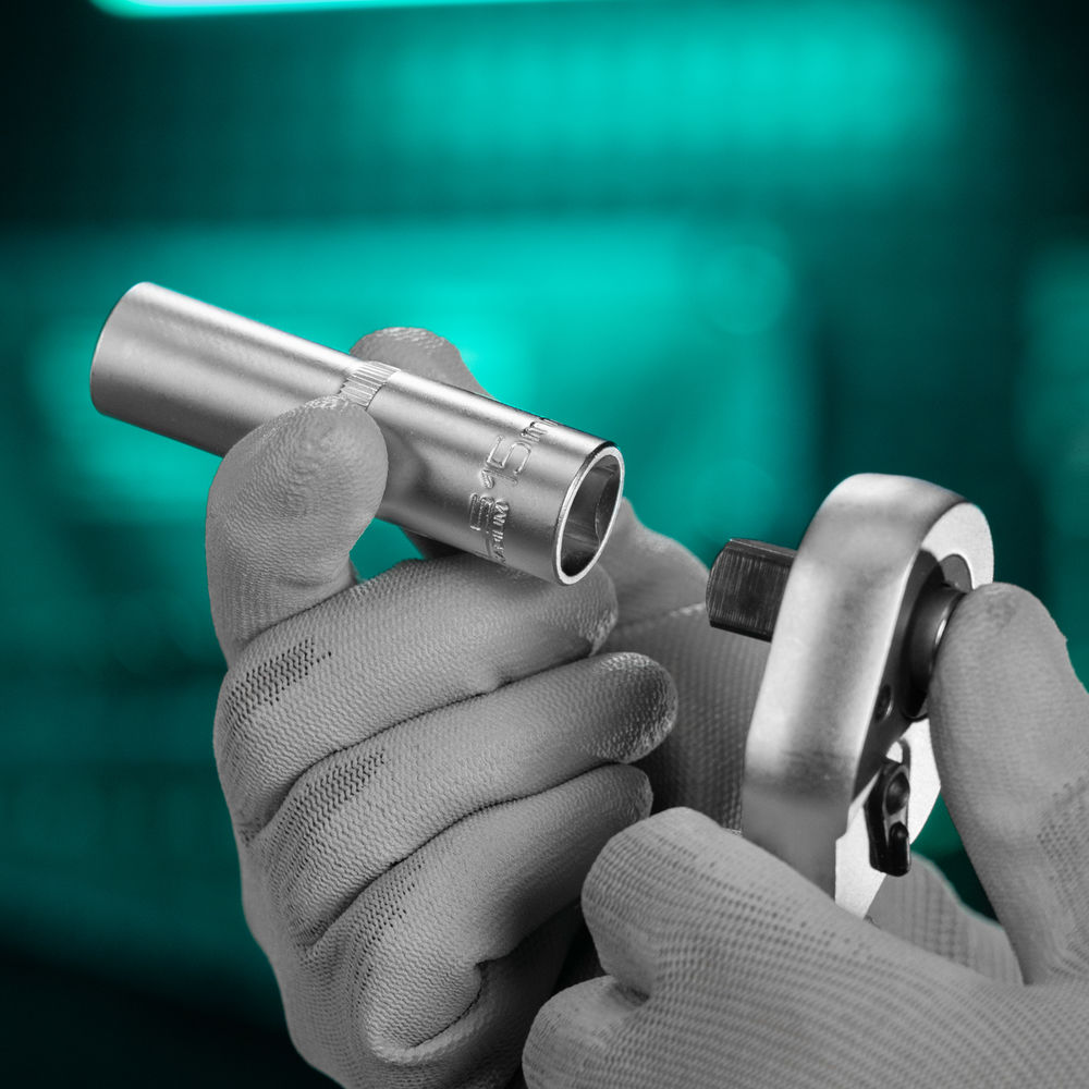 Головка торцевая удлиненная, 15 мм, шестигранная, CrV, под квадрат 1/2 Stels