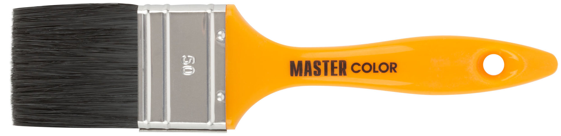 Кисть флейцевая, толщ. 14 мм, 70% ПБT/30% чёрн.натур. щетина, нерж. обжим, пласт.ручка, ширина 50 мм (30-0163)