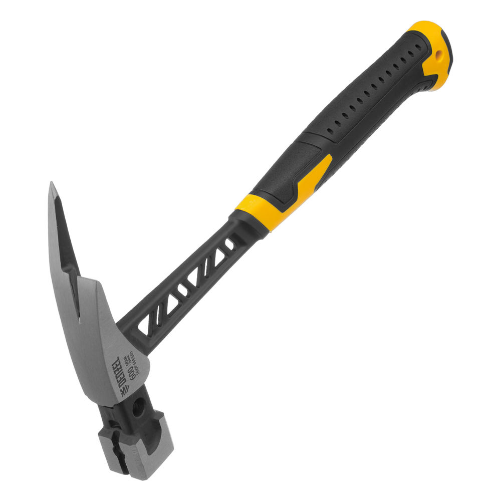 Молоток кровельщика 600 г, цельнокованый, боек с магнитом, двухкомп. обрезин. рук-ка Denzel (10623)