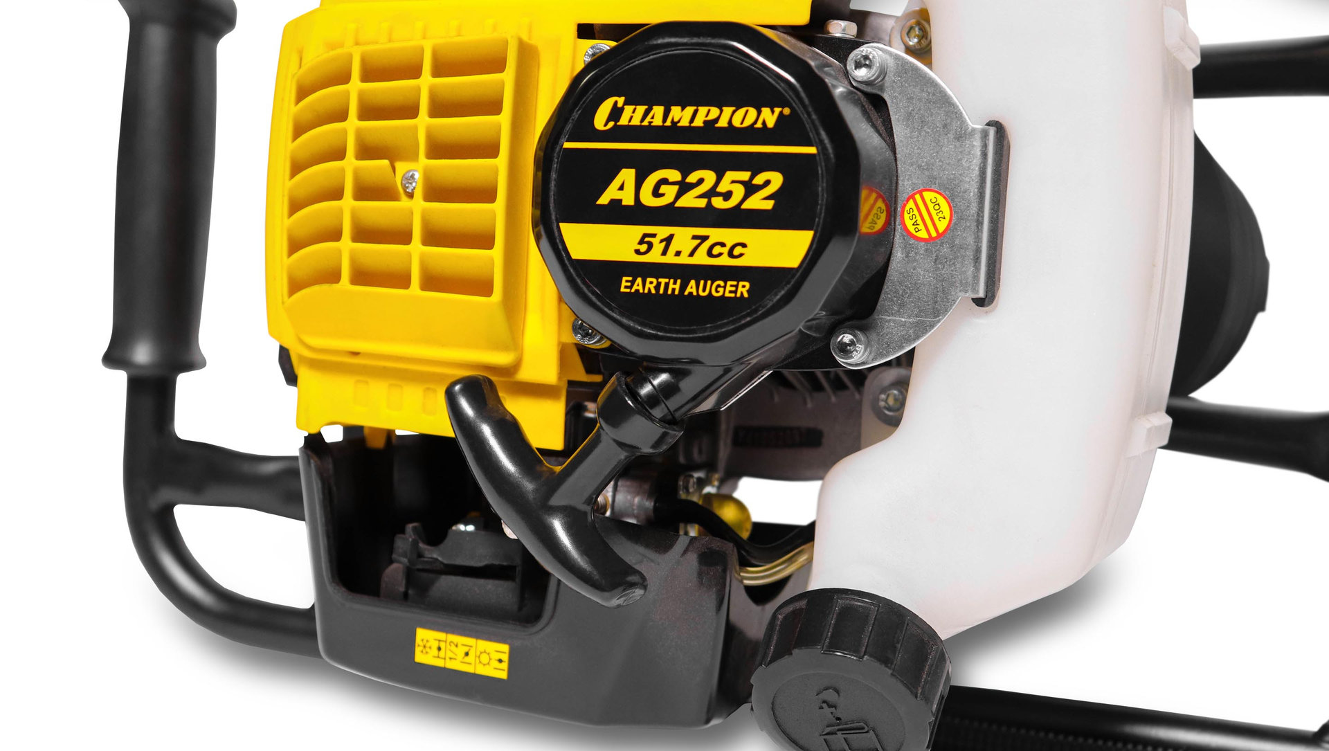 Мотобур 1,46кВт 51,7см? 9,2кг шнек 200?550 CHAMPION AG252