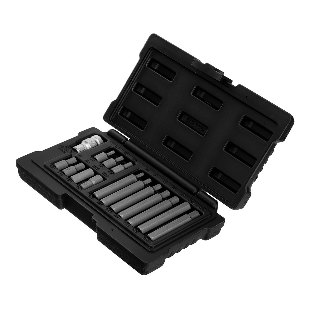 Набор бит HEX, шестигранный хвостовик 1/2, CrV, 10 мм, 15 предметов Stels (11313)