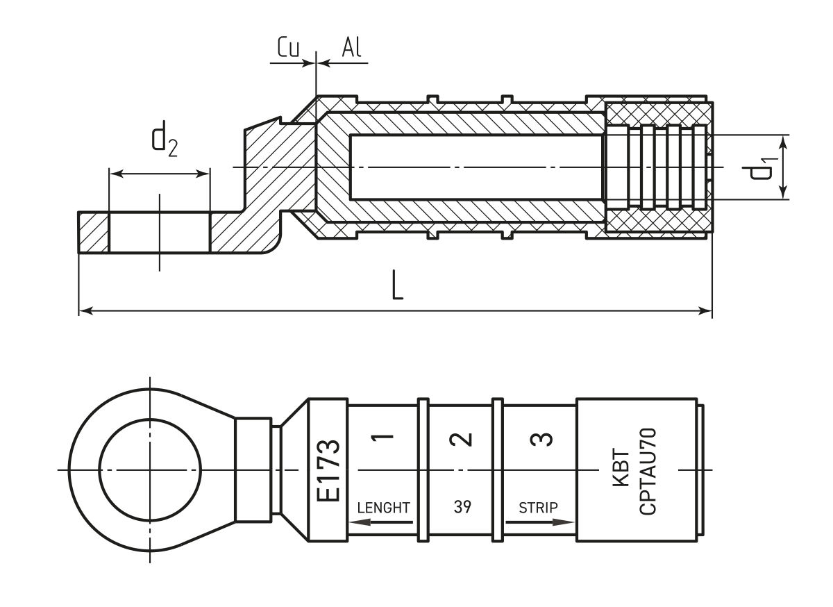 Наконечник изолированный герметичный НИМ (CPTAU) 120 (КВТ) (103169)