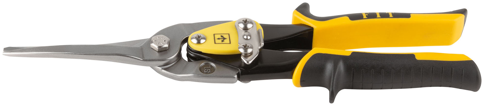 Ножницы по металлу усиленные CrMo Профи, прорезиненные ручки, удлиненные прямые 300 мм (41581)