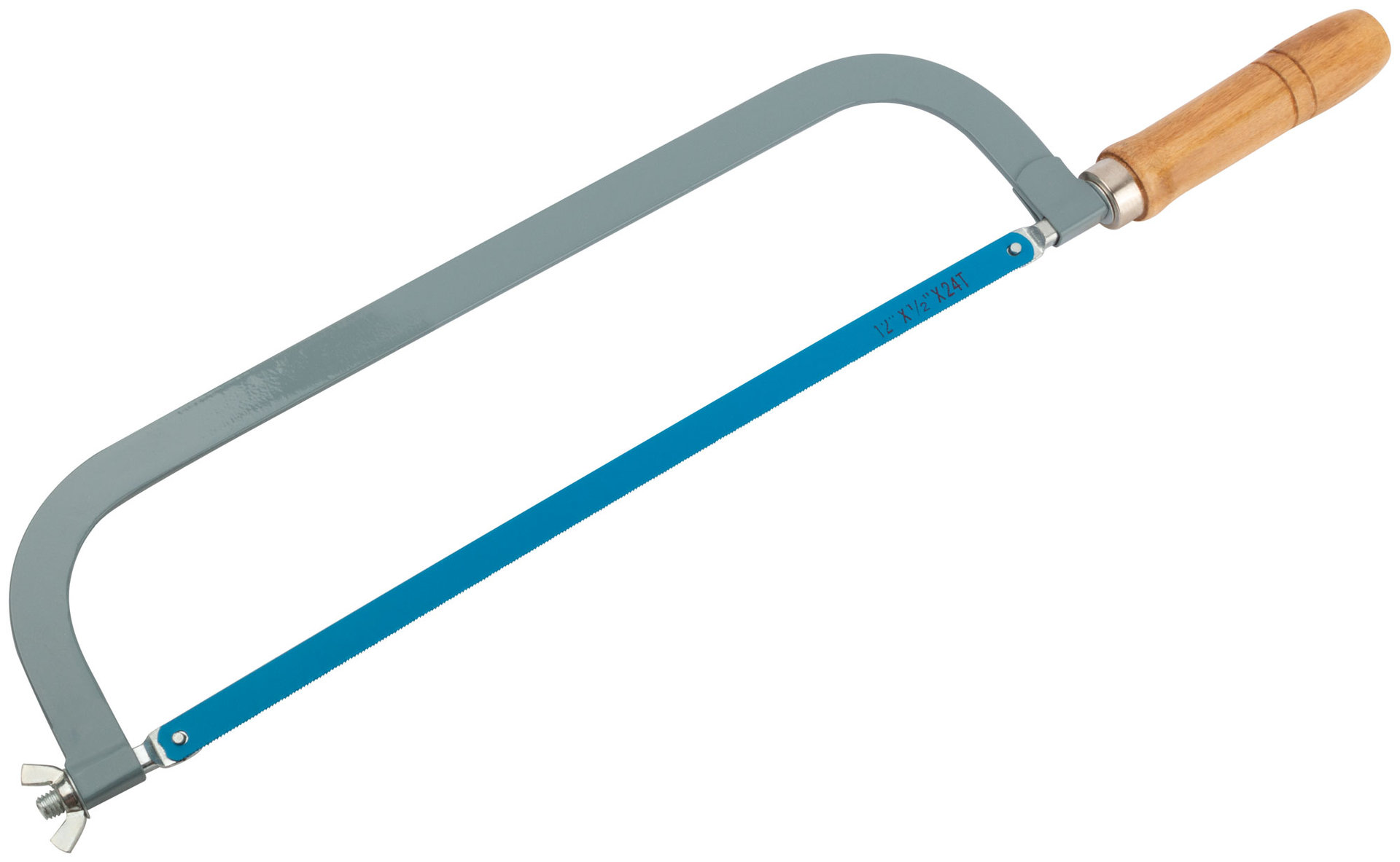 Ножовка по металлу 300 мм, деревянная ручка Хобби