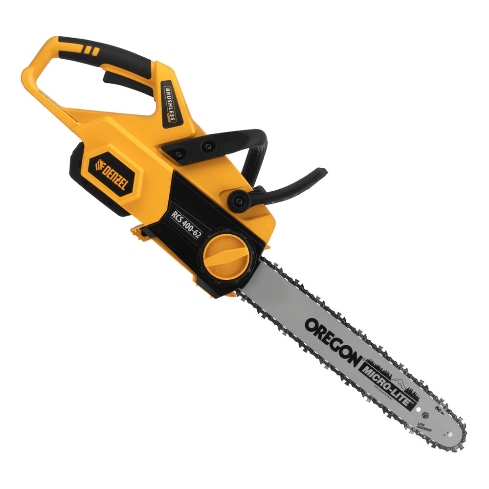 Пила цепная аккумуляторная бесщет., RCS 400-62, 400 мм, Li-ion, 62В Denzel (58620)