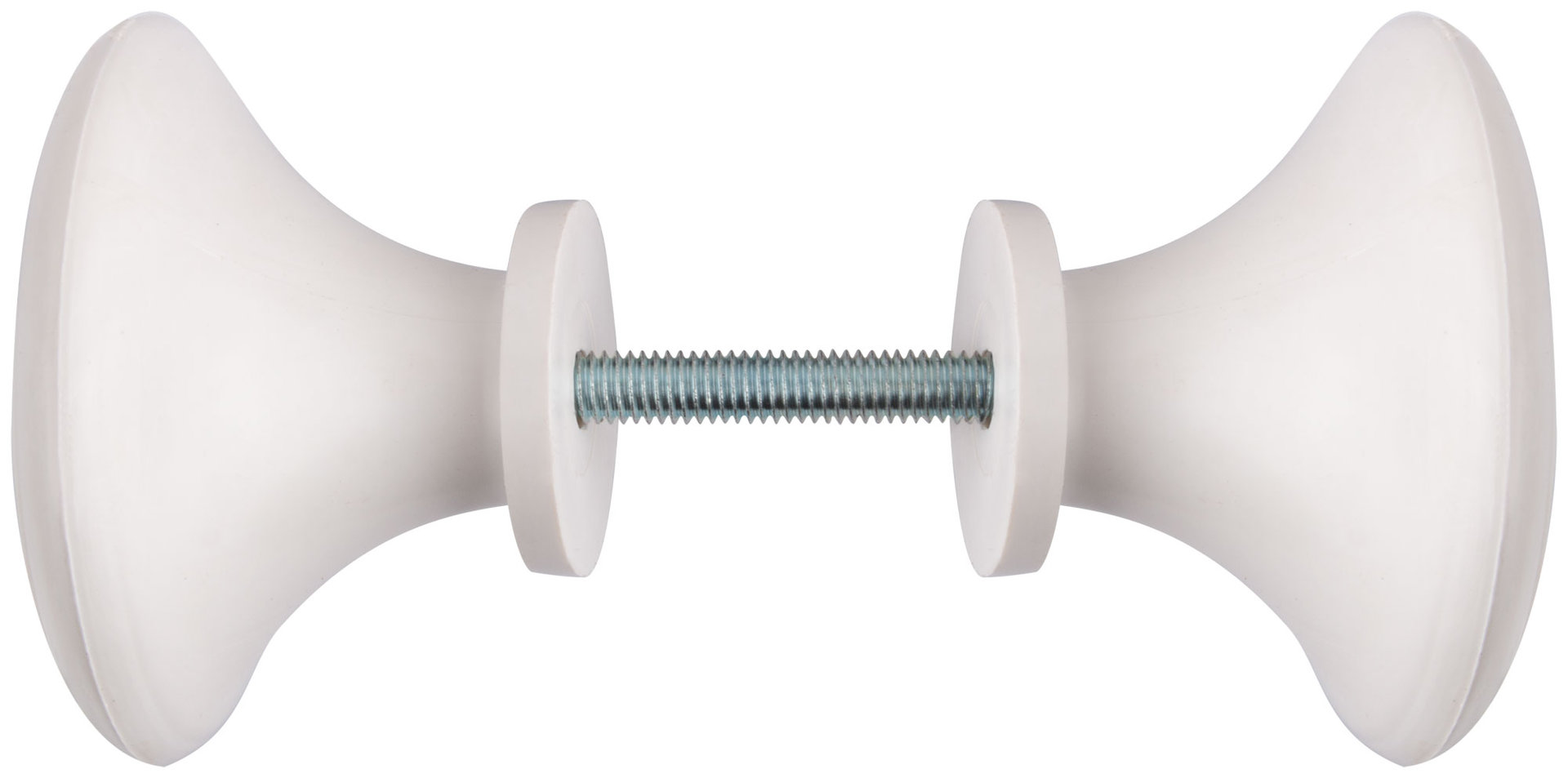 Ручка-кнопка дверная пластиковая белая (66835)