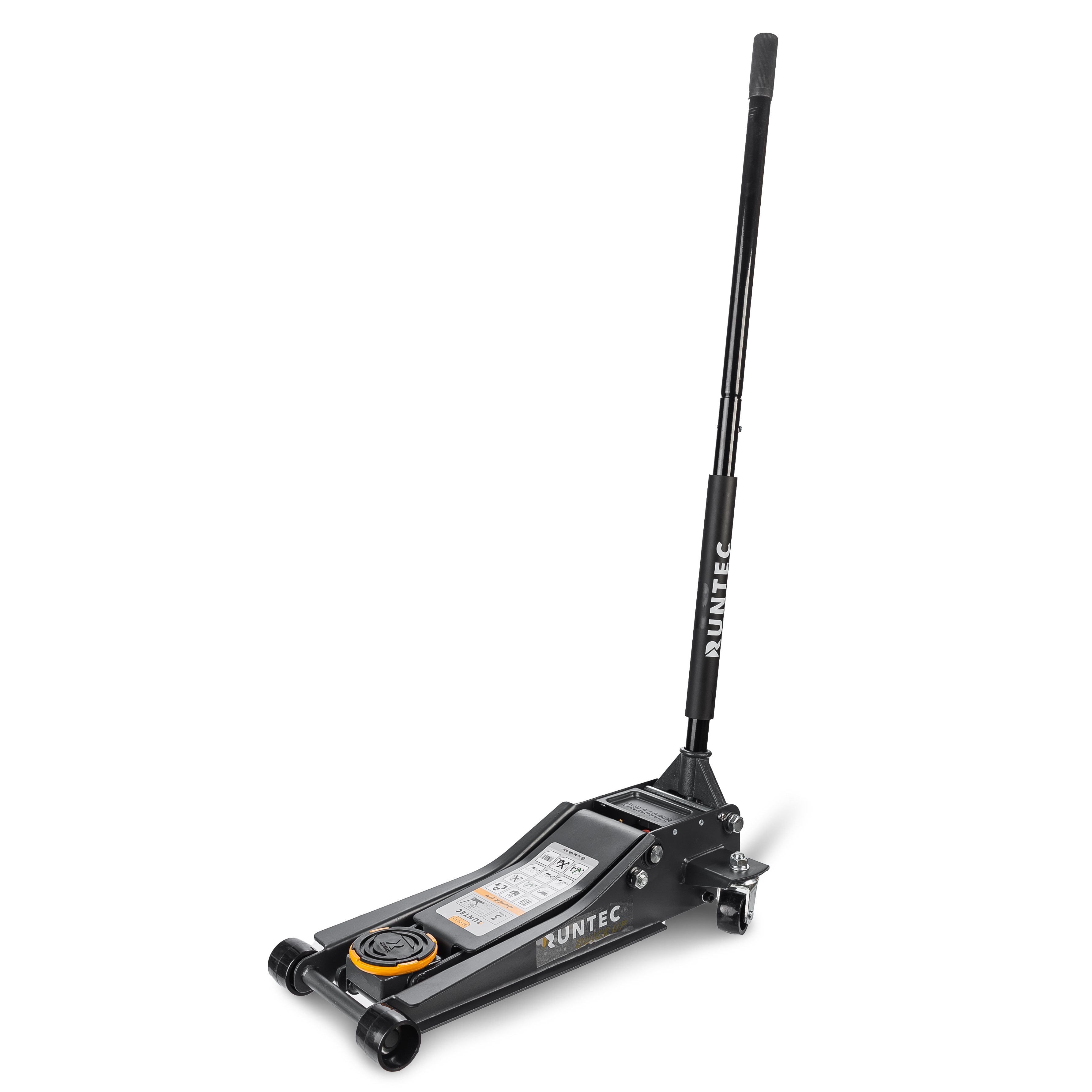 Домкрат подкатной низкого подхвата 3 т, 75-505 мм, усиленный Quick Up RUNTEC RT-PJL3Q