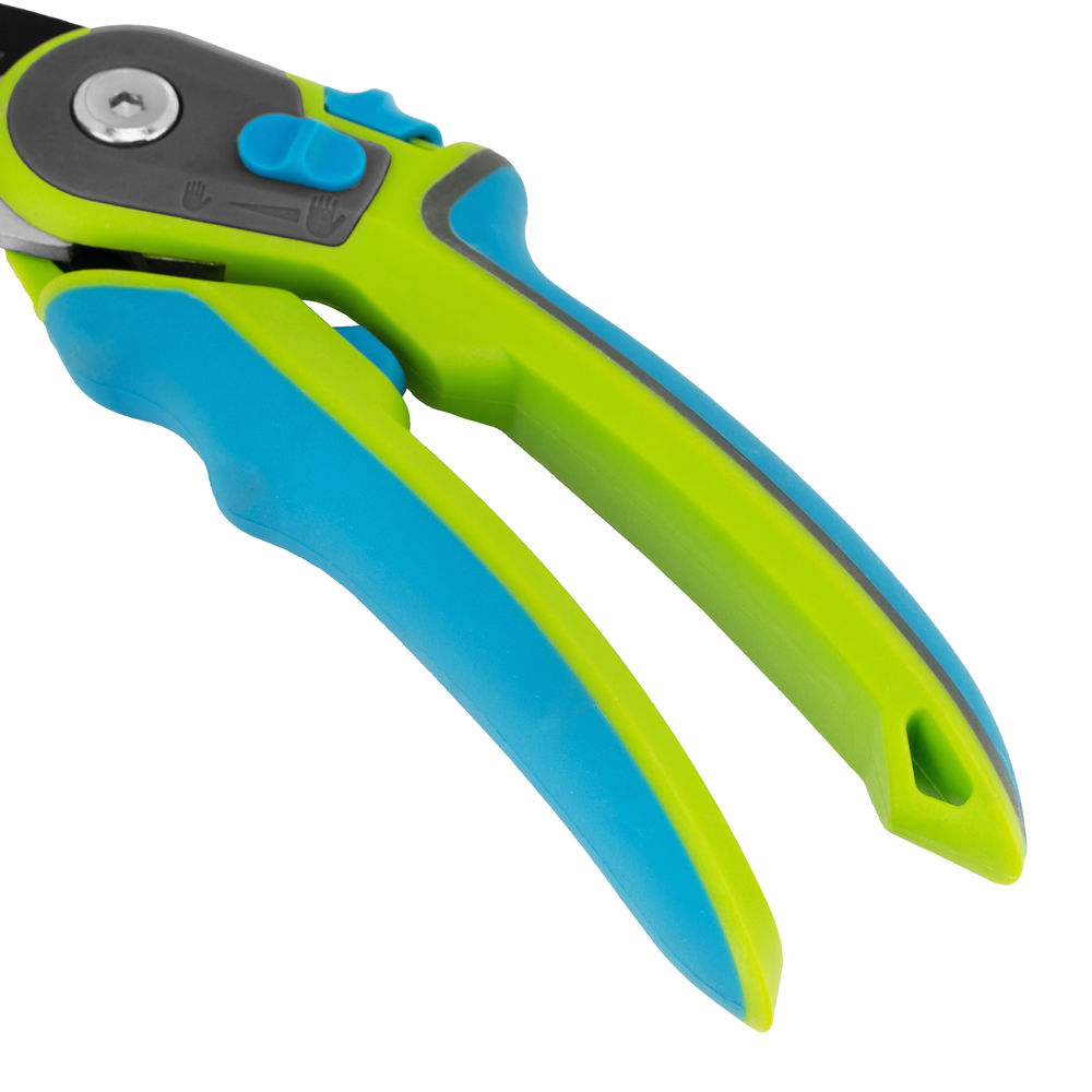 Секатор с наковальней, 220 мм, регулировка захвата, трехкомпонентные рукоятки, Luxe, Palisad (60480)