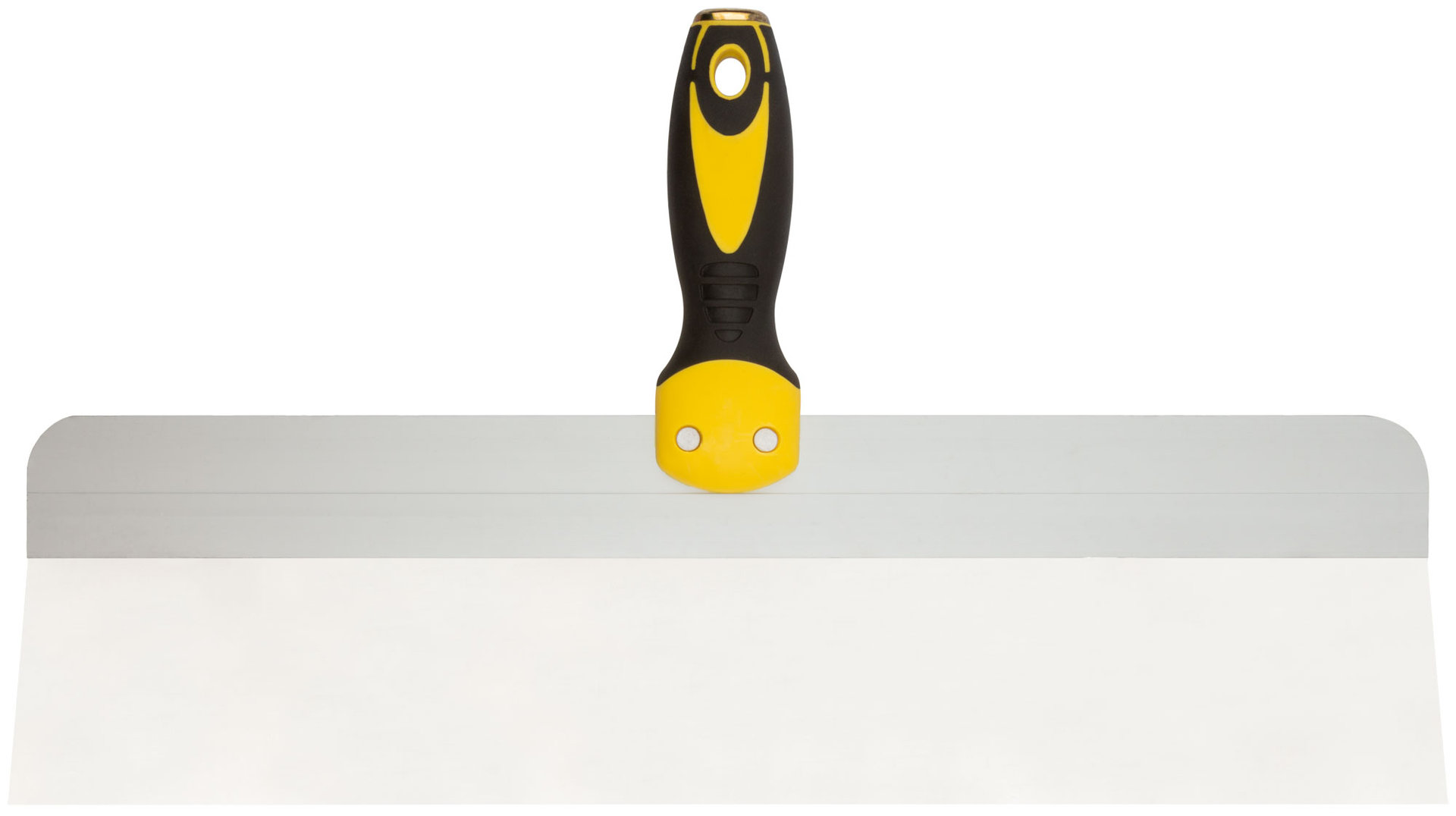 Шпатель фасадный нержавеющий Профи, прорезиненная ручка с метал.бойком 450 мм (06447)