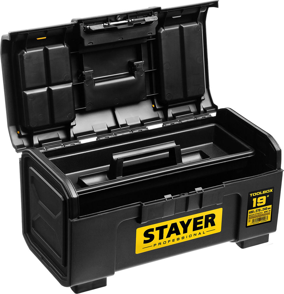 Ящик пластиковый для инструментов 480 х 270 х 240 TOOLBOX-19 Professional STAYER 38167-19