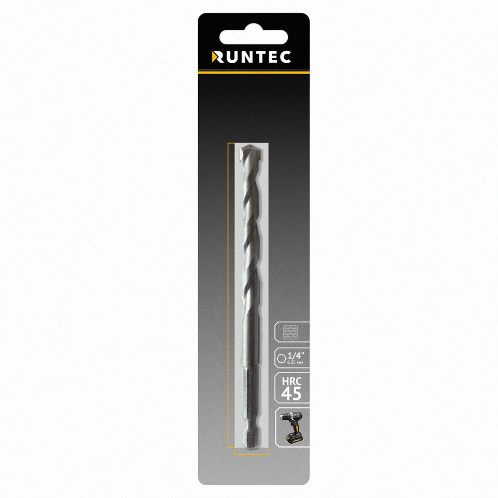 Сверло по бетону Runtec HRC45 5 x 90 мм HEX 1/4 RUNTEC RT-DC5