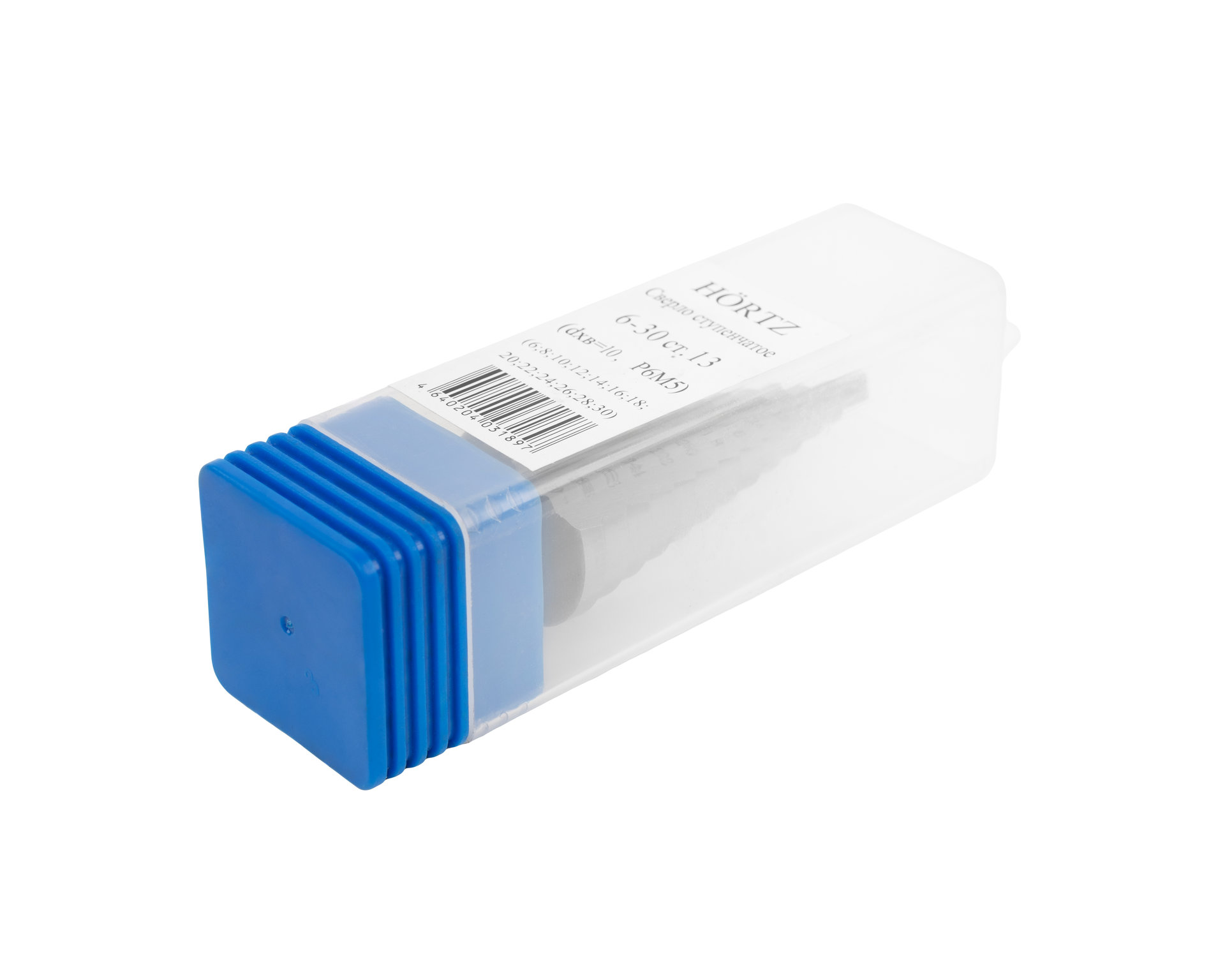 Сверло ступенчатое 6-30 ст.13 (dхв=10 Р6М5) (6;8;10;12;14;16;18;20,22,24,26,28,30) HORTZ