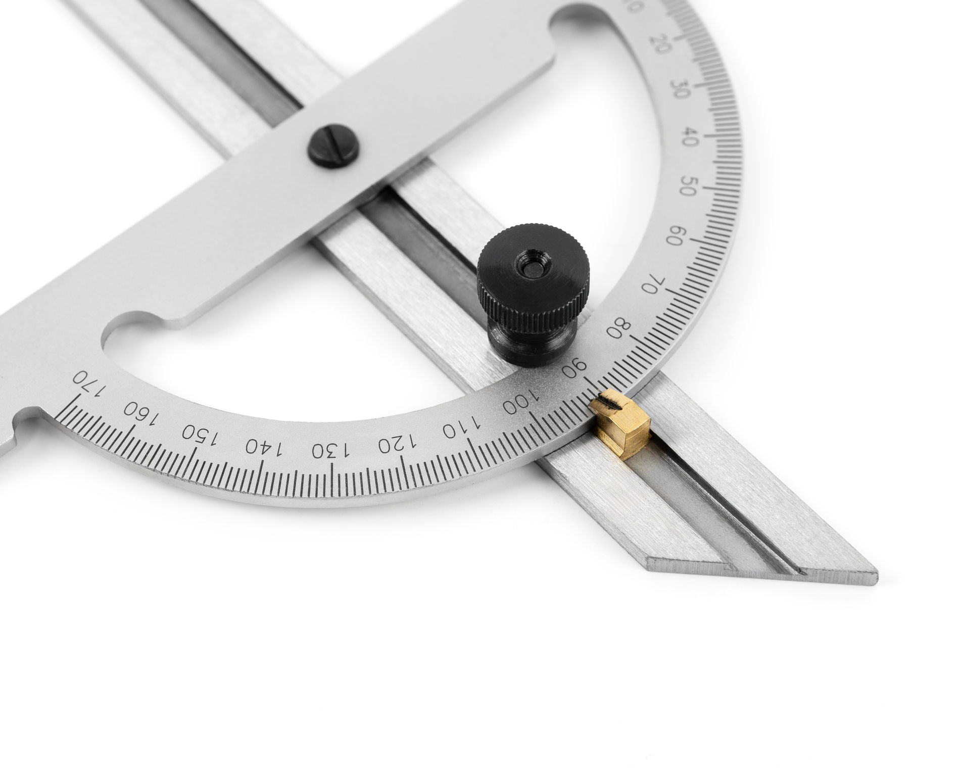 Угломер-транспортир мод. УТ 10-170° (100x150мм 1°) регулир.рейка (ГРСИ №93019-24) Мicron