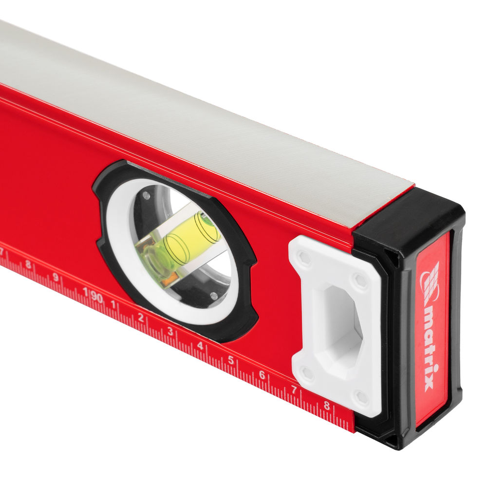 Уровень алюминиевый, фрезерованный, 3 глазка, рукоятки, 2000 мм Matrix (34206)