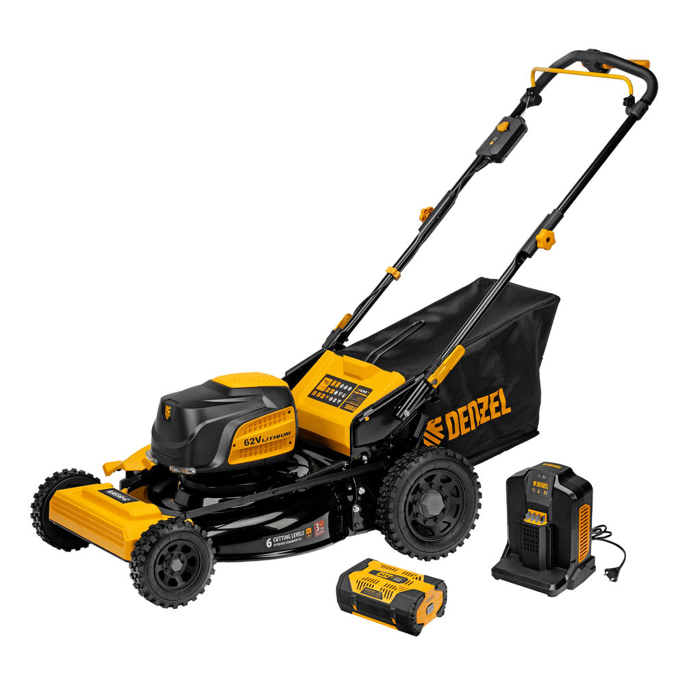 Газонокосилка аккумуляторная бесщет., RLMS560-62, привод, 560 мм, Li-ion, 62В Denzel (58920)