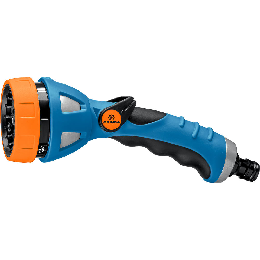 Поливочный пистолет XM-7, 7 режимов, металлический с TPR, PROLine GRINDA 429150