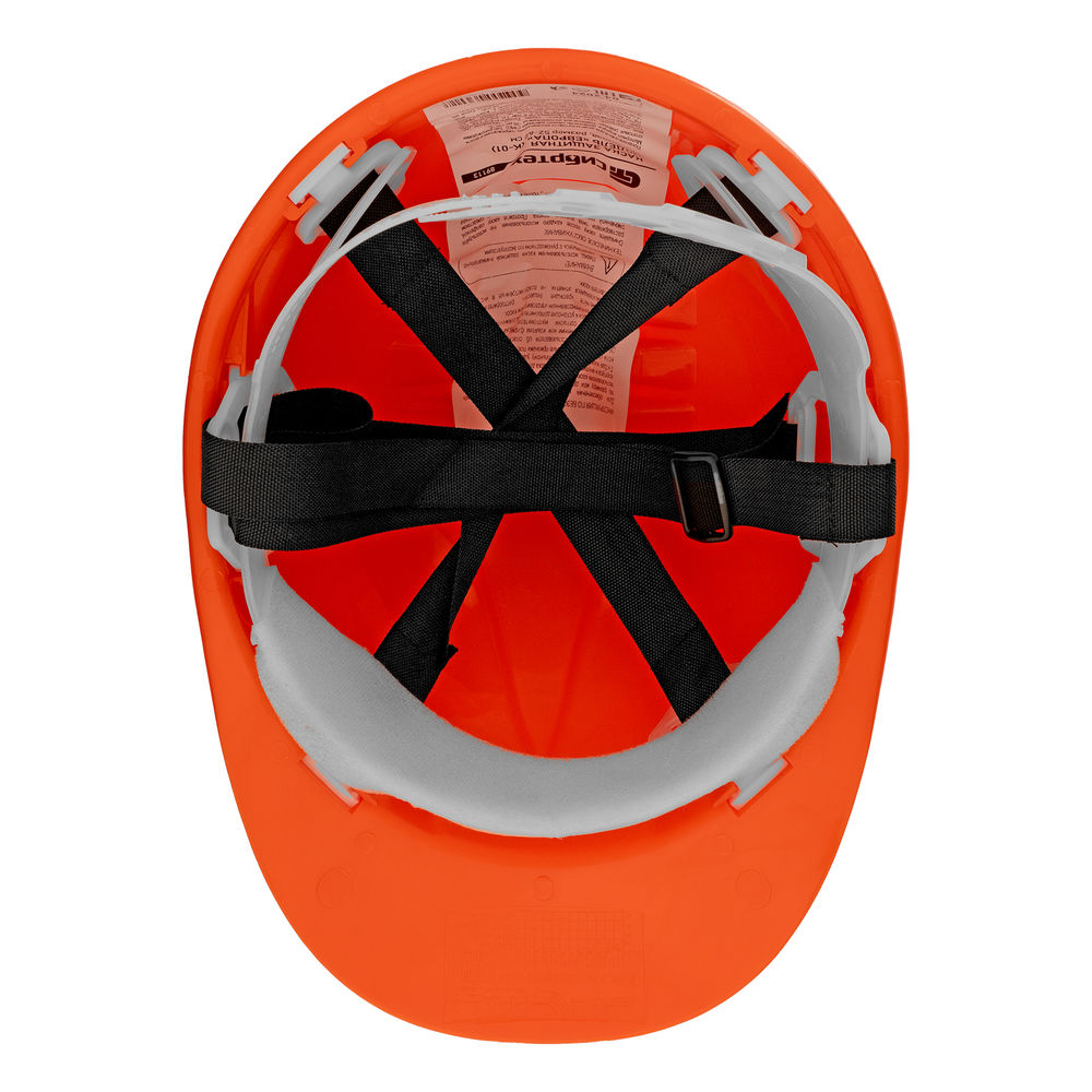 Каска защитная из ударопрочной пластмассы, оранжевая Сибртех (89113)