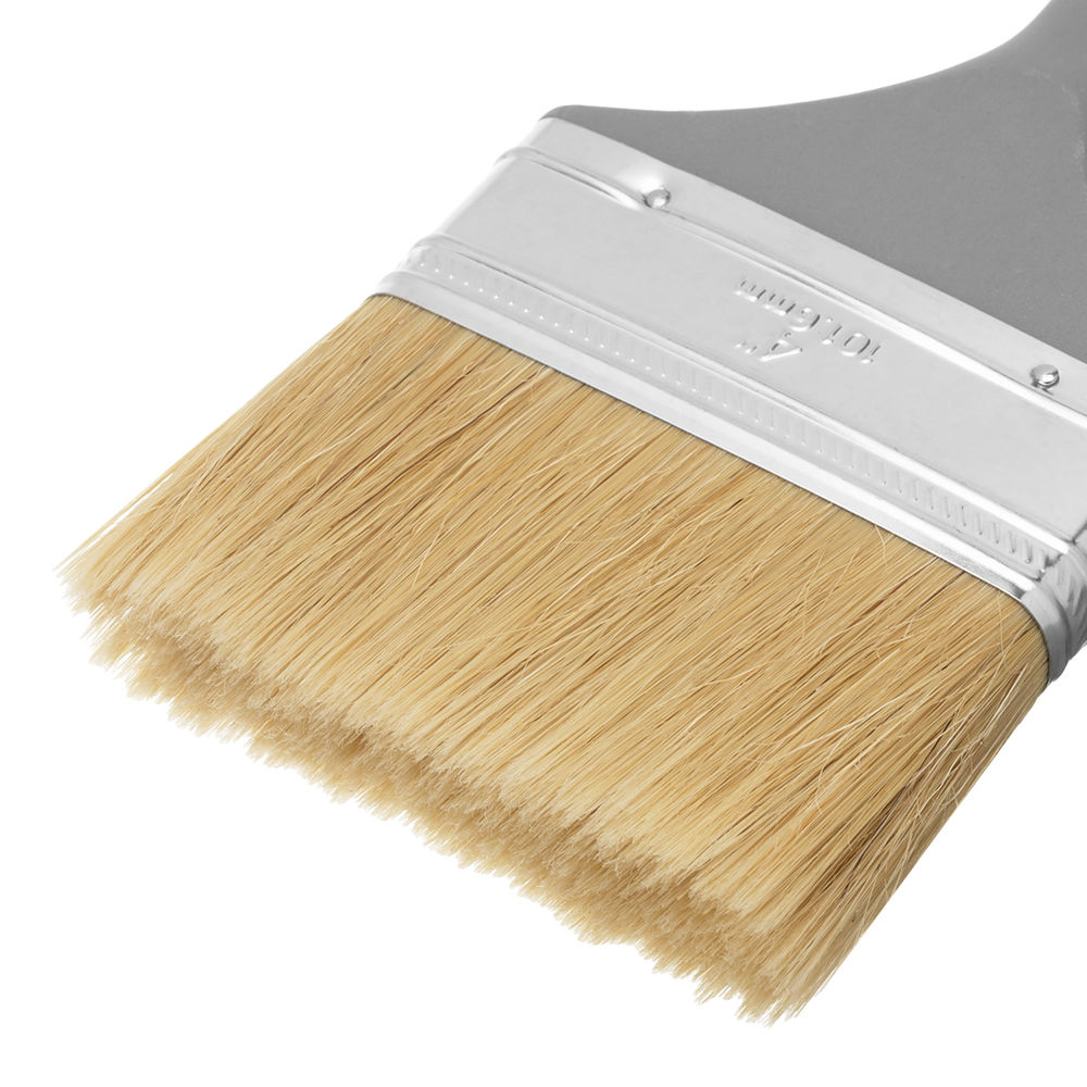 Кисть плоская Евро 4, натуральная щетина, пластмассовая ручка MTX (83067)