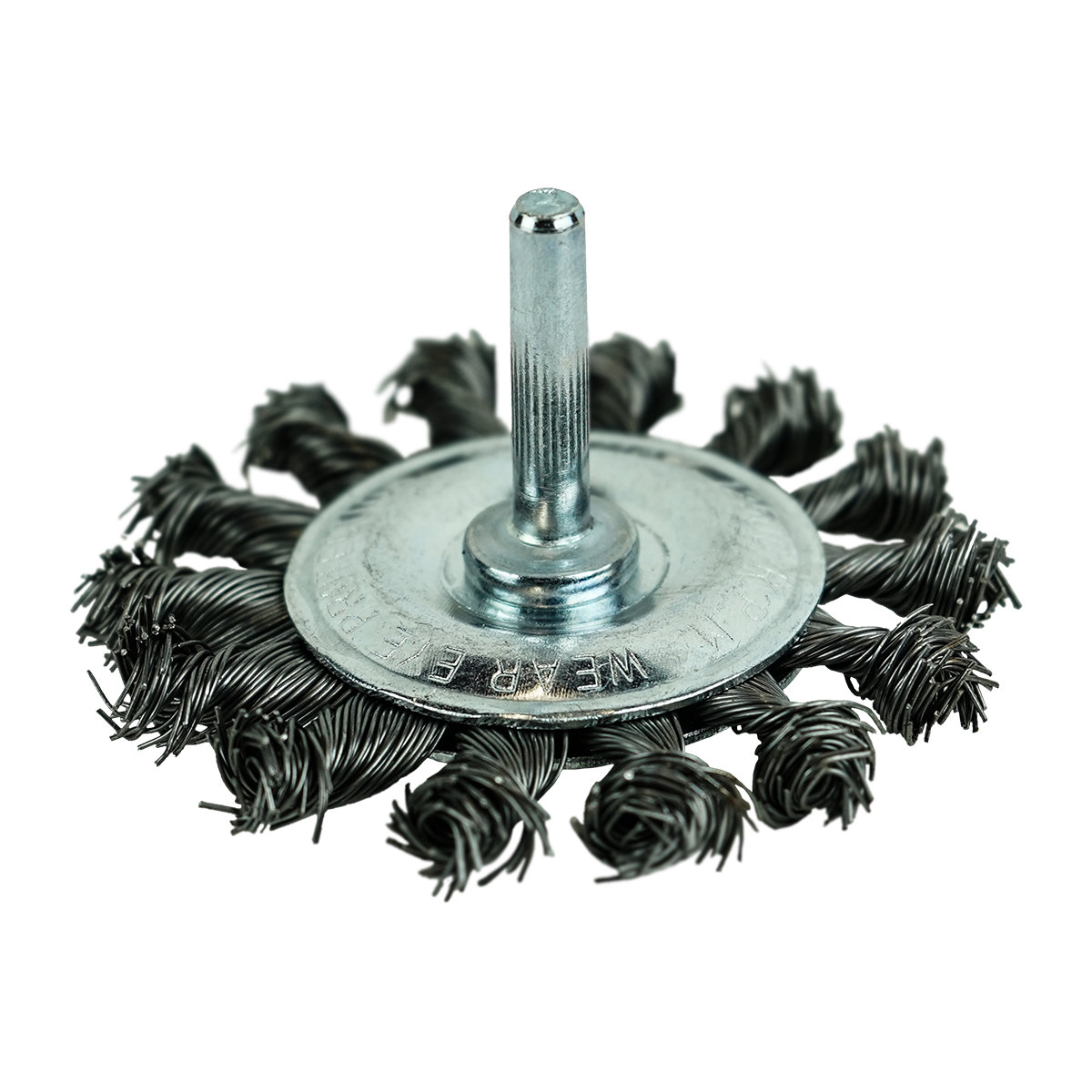 Кордщётка дисковая (витая оцинкованная сталь 0.5 мм, диаметр 75 мм, хвостовик 6 мм) BERGER BG1734