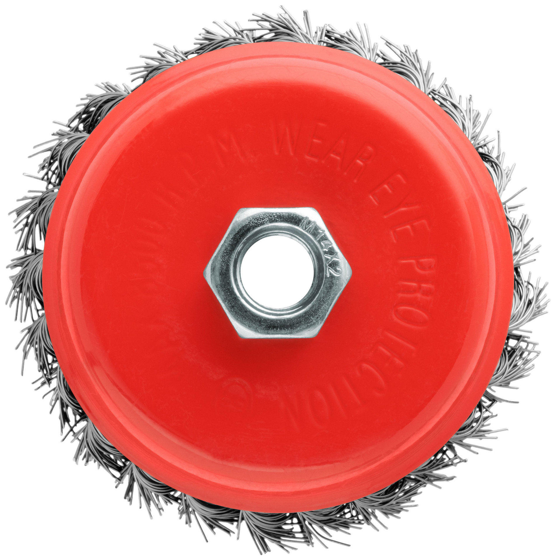 Корщетка-чашка, гайка М14, стальная витая проволока 100 мм, блистер (39098)