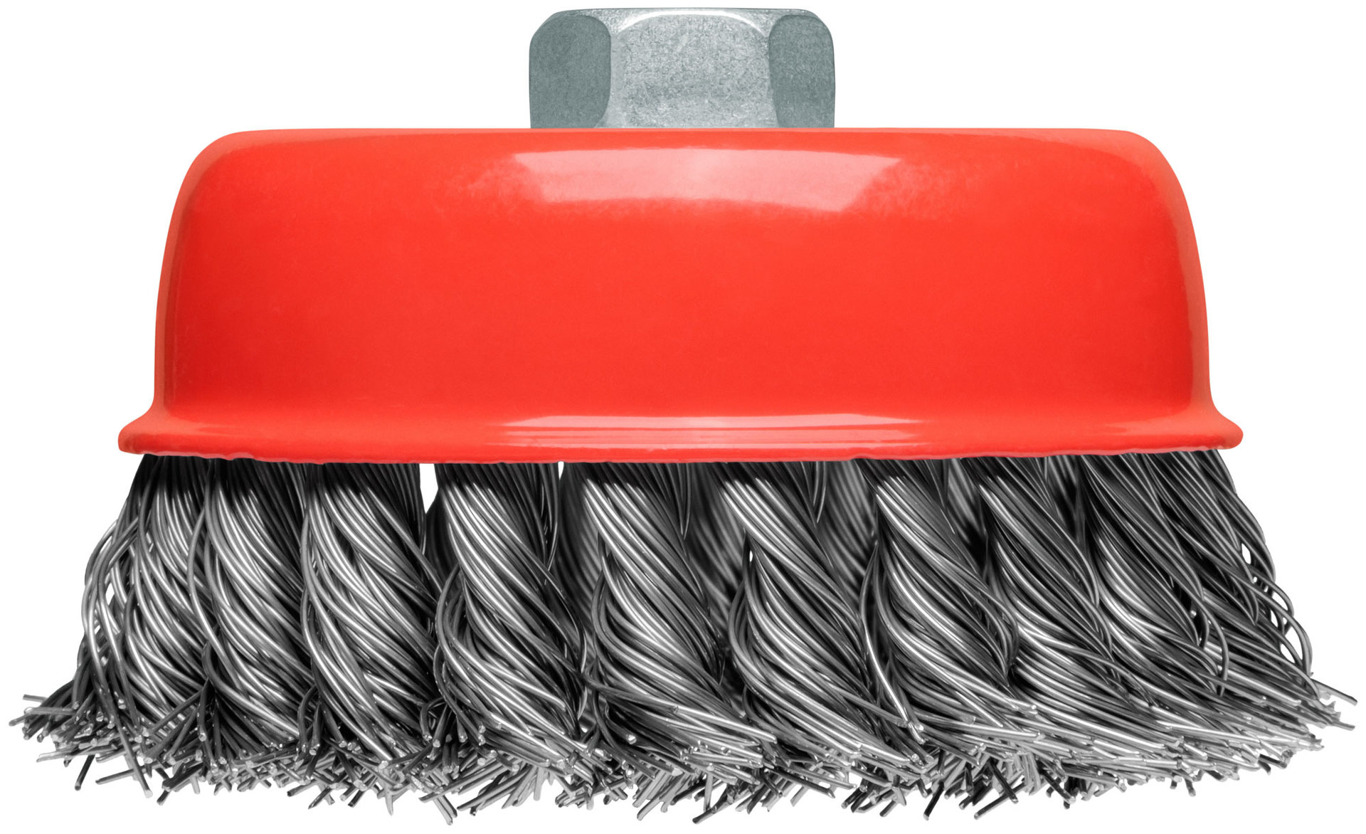 Корщетка-чашка, гайка М14, стальная витая проволока 100 мм, блистер (39098)