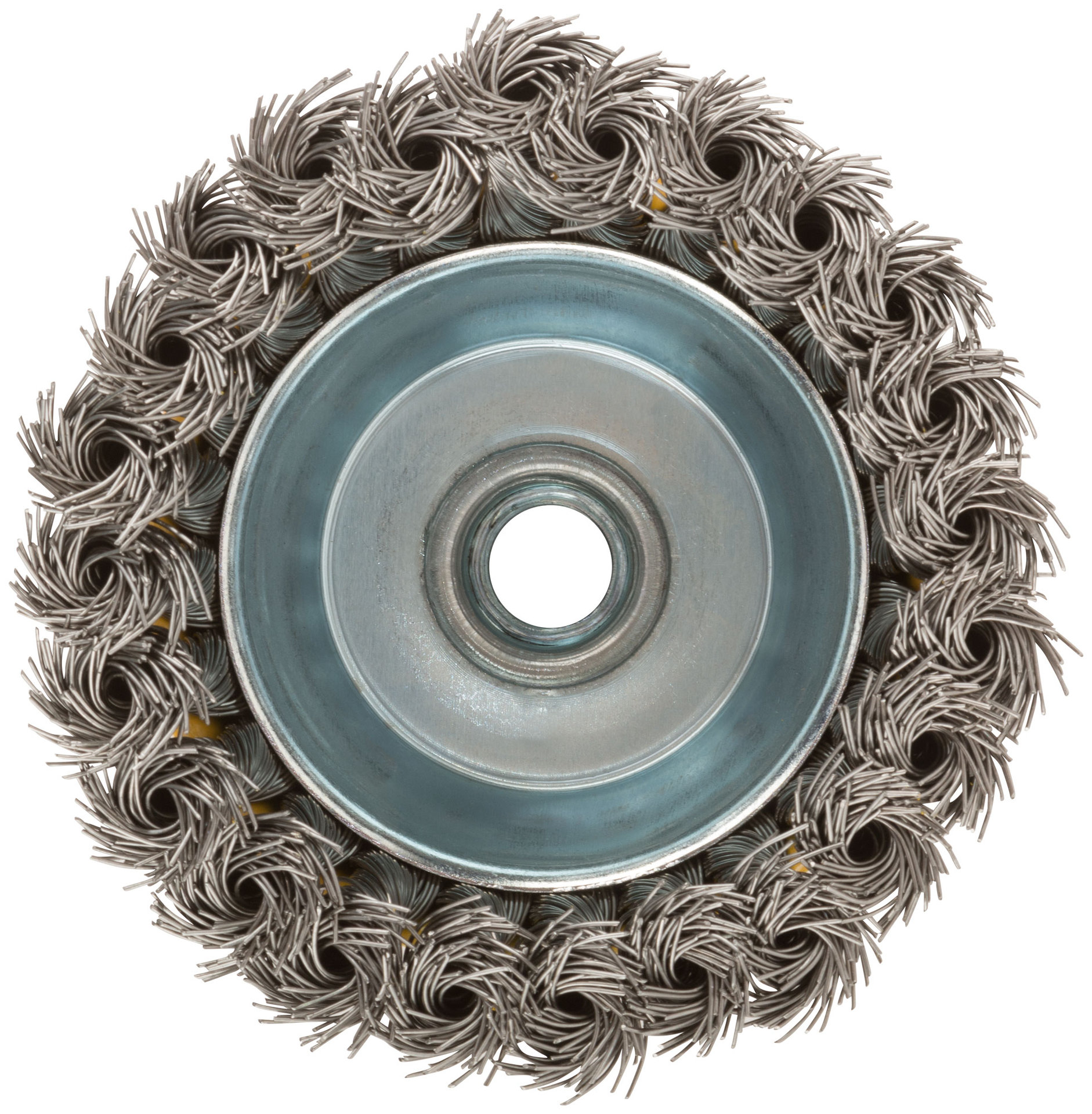 Корщетка-чашка, гайка М14, витая проволока, нержавеющая сталь 100 мм (38848)