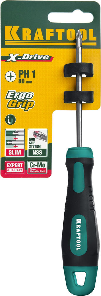 Отвертка PH1 x 80 Х-Drive KRAFTOOL 250072-1-080