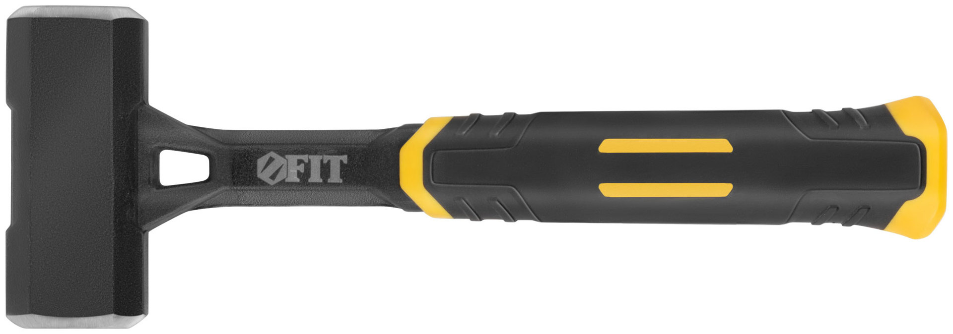 Кувалда кованая цельнометаллическая, пластиковая прорезиненная ручка 1 кг