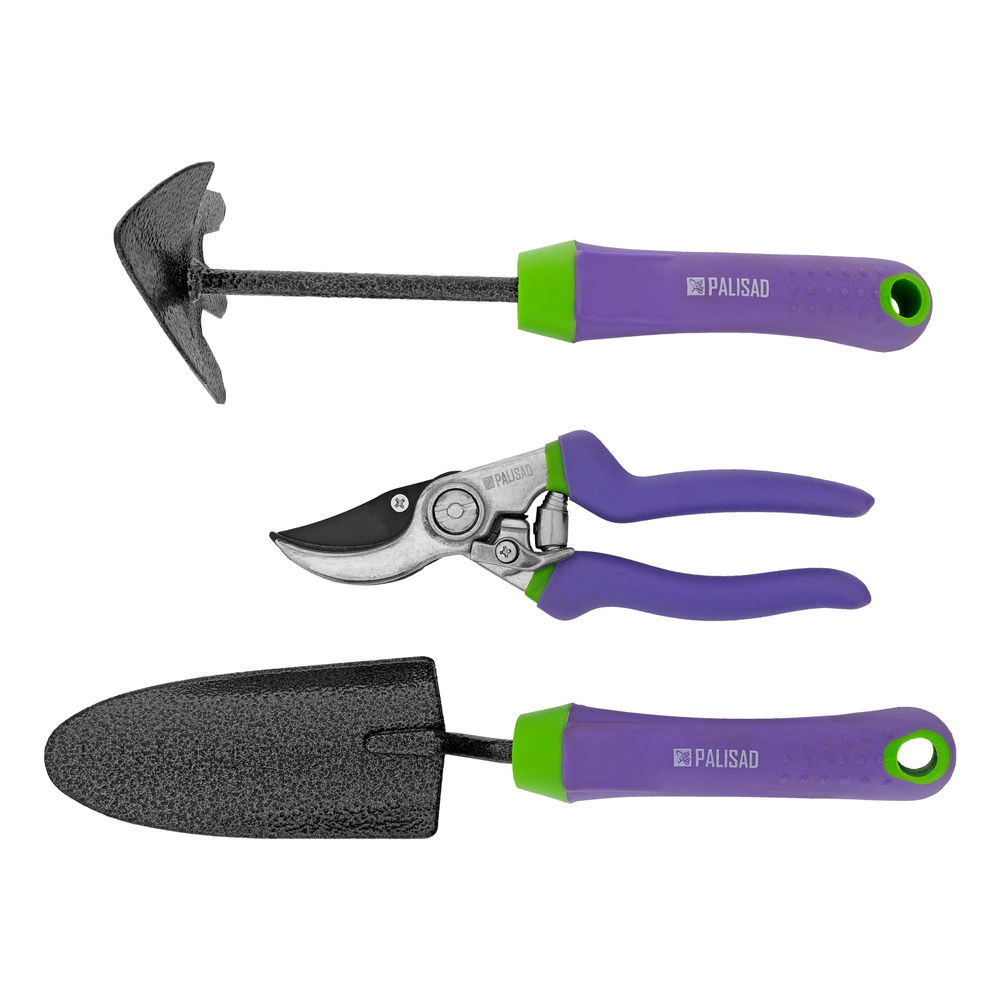 Набор садового инструмента, обрезиненные эргономичные рукоятки, 3 предмета, Era, Palisad (62903)