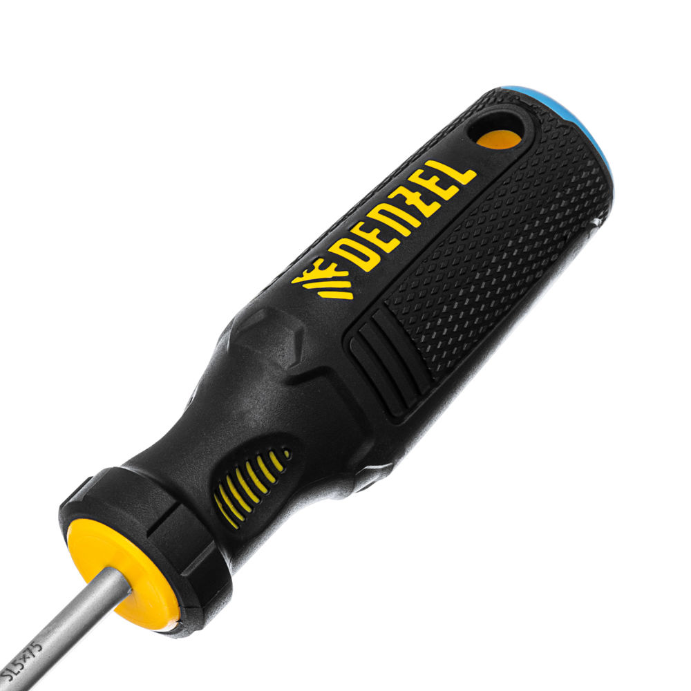 Отвертка, SL5x75 мм, S2, 3к рукоятка Denzel (121947)