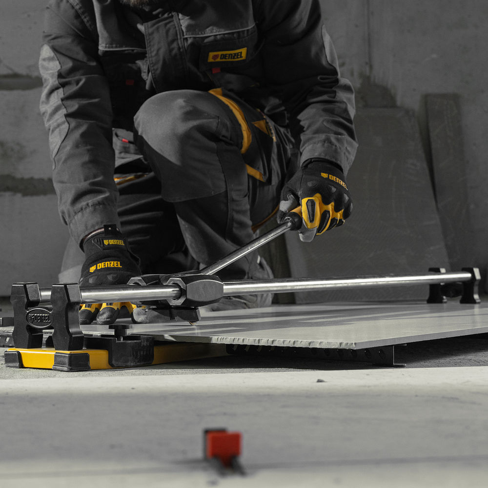 Плиткорез 1000х14мм, цельнометал. напр., каретка на подш., стальная станина, рукоятка-пенал Denzel (877012)