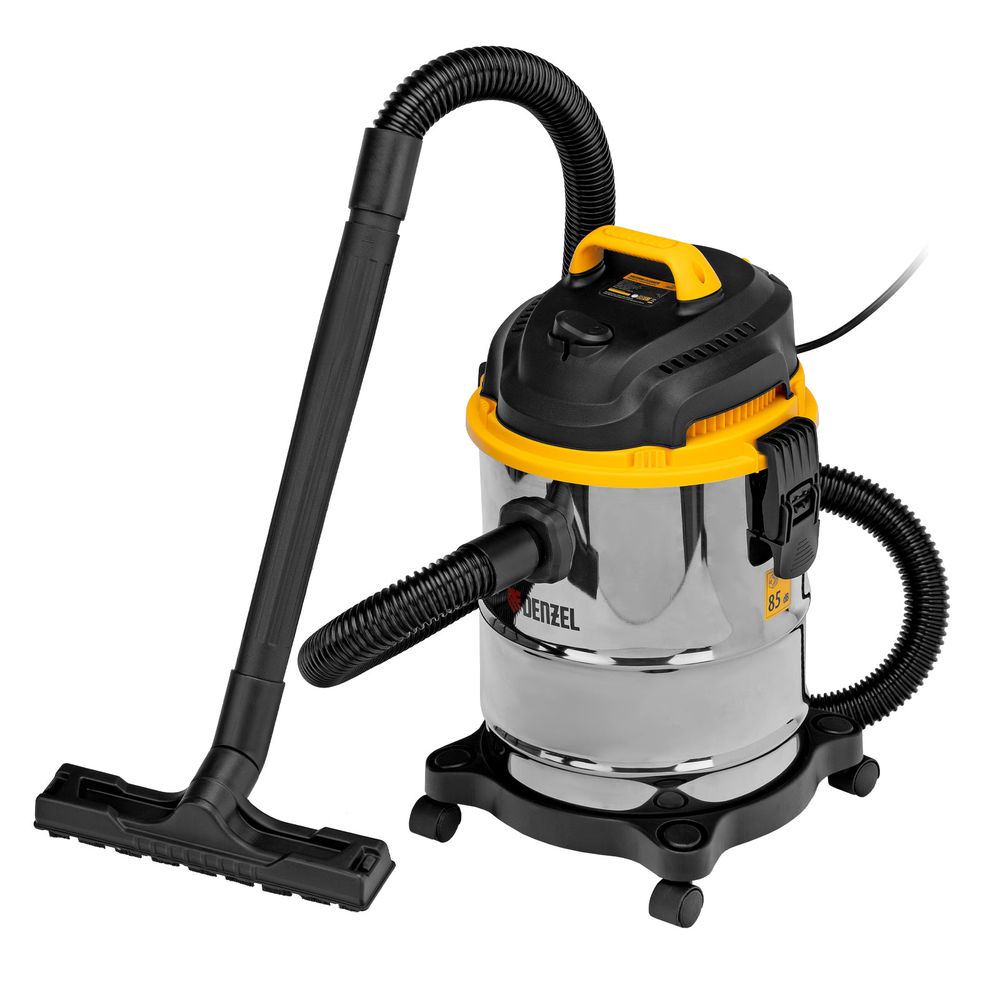 Пылесос строительный SVC15, 1200 Вт, бак 15 л, шланг 2 м Denzel (28201)