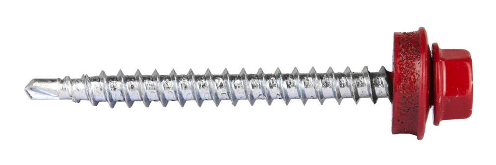 Саморез кровельный 50 х 4.8 мм, рубиново-красный, 250 шт Профессионал СКД 3003 ЗУБР 4-300315-48-050-3003