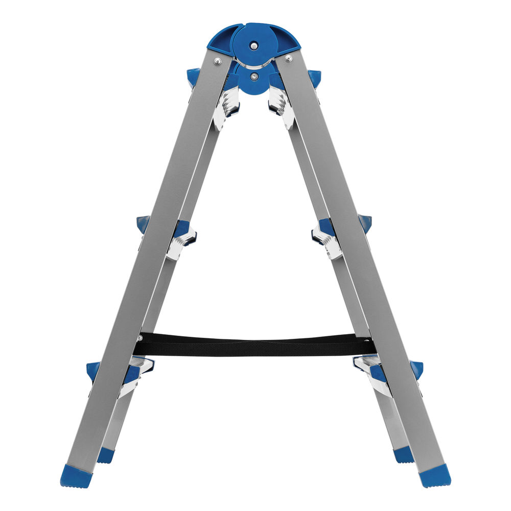 Стремянка двухсторонняя 3 ступени, сталь профиль, стальные ступени, Сибртех (97983)
