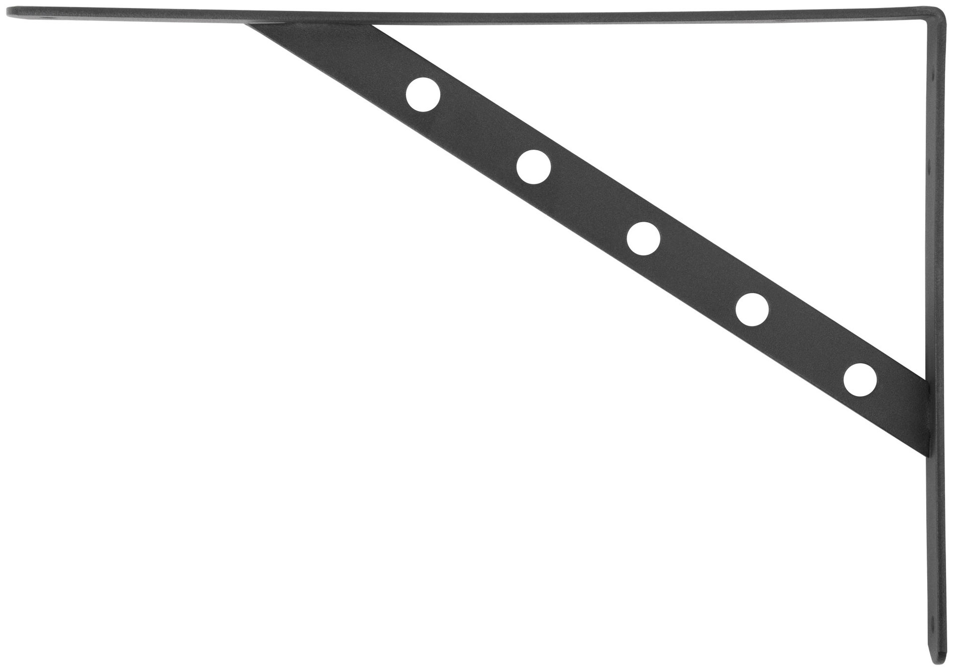 Уголок-кронштейн усиленный черный 350х250 мм (66110)