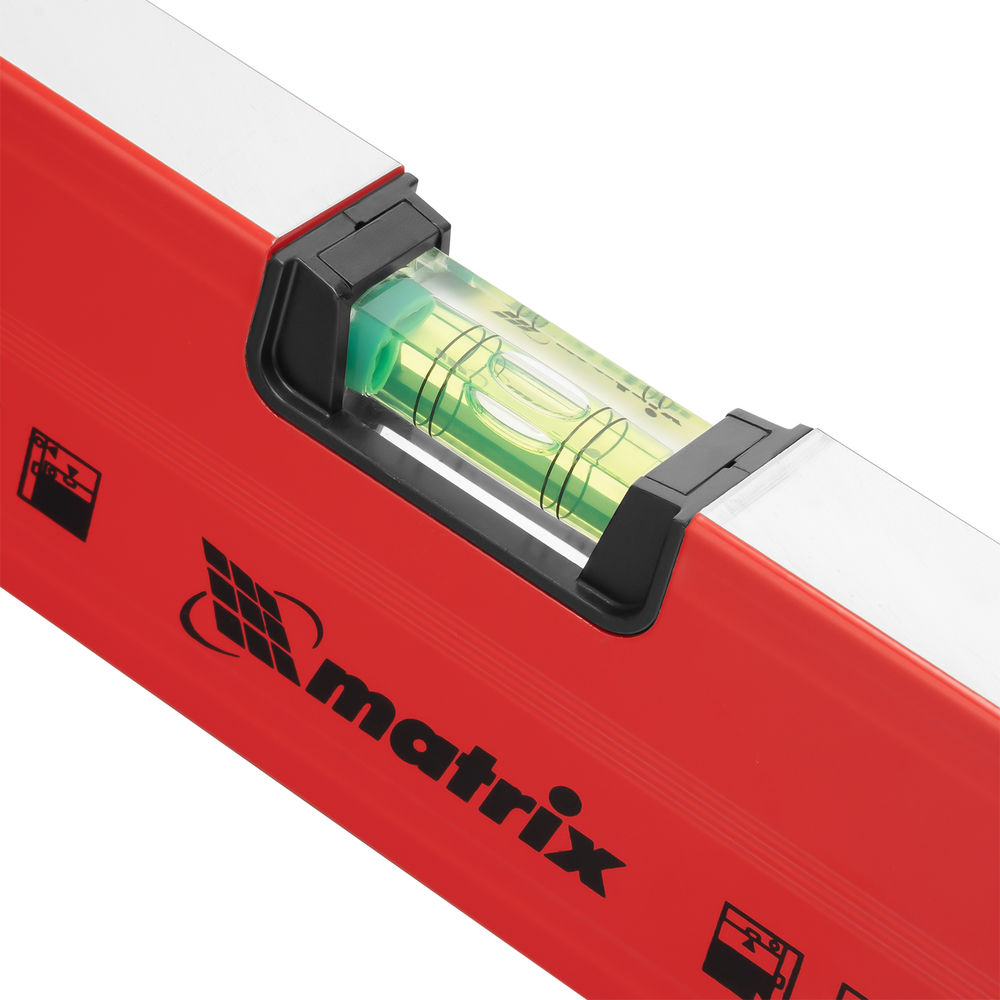 Уровень алюминиевый магнитный, 1200 мм, фрезерованный, 3 глазка (1 зеркальный) усиленный Matrix (34712)