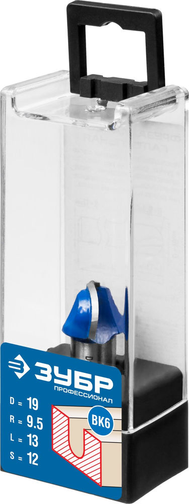 Фреза пазовая галтельная 19?13 мм радиус 9.5 мм ЗУБР Профессионал 28751-19-13