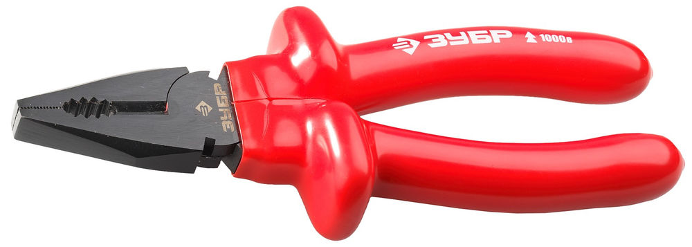 Диэлектрические комбинированные плоскогубцы 180 мм ЗУБР Электрик 2214-1-18