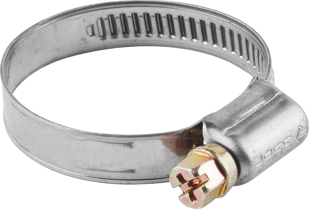 Нержавеющий хомут НХ-9Н, 16 - 25 мм, накатная лента 9 мм, 5 шт ЗУБР Профессионал 3787-16-25