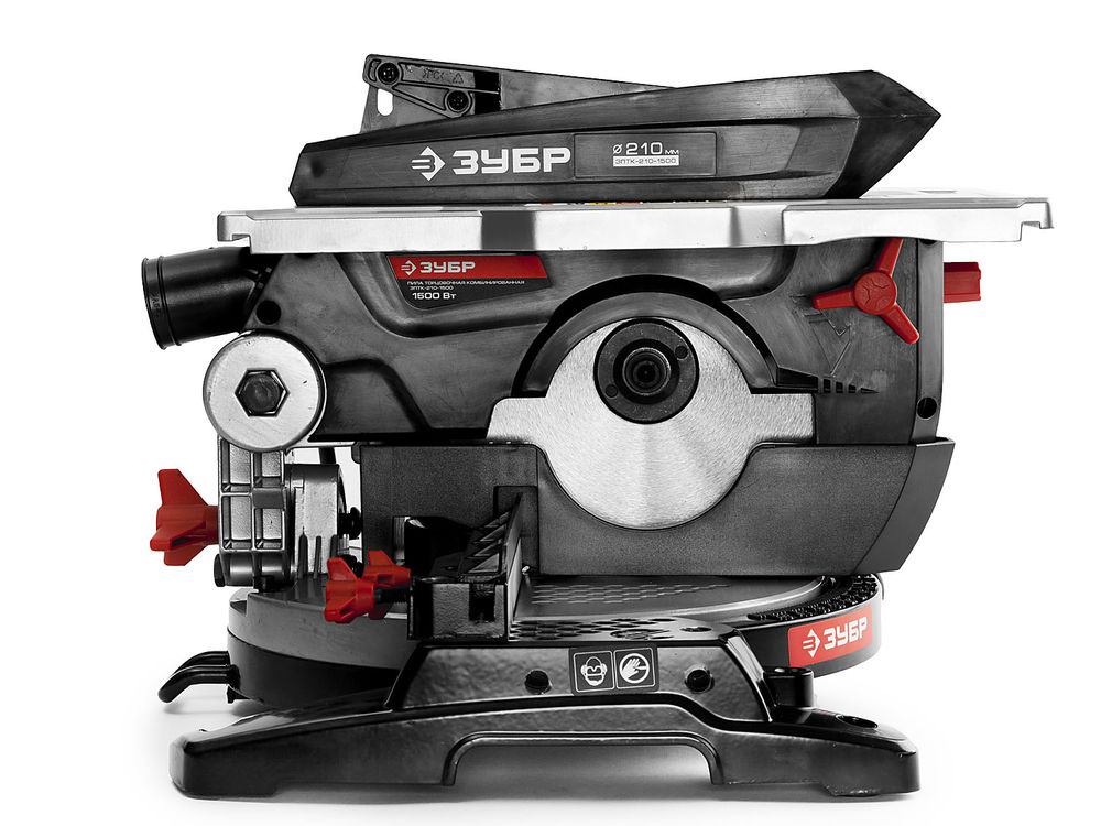 Пила торцовочная комбинированная 1500 Вт O 210 ЗУБР ЗПТК-210-1500
