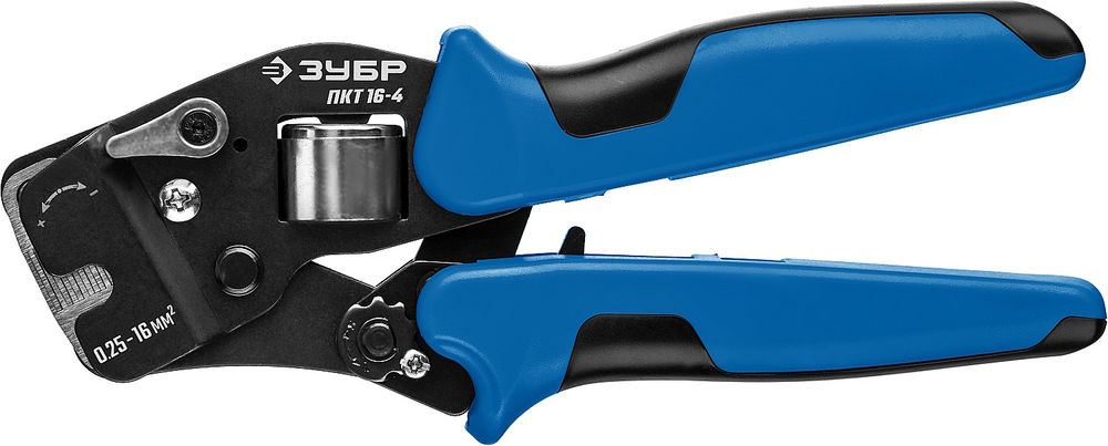 Пресс-клещи торцевые мультидиапазонные с квадратным профилем 0.25 - 16 мм2 ЗУБР ПКТ-16-4 Профессионал 22694