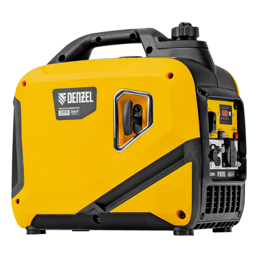Генератор инверторный GS-2200iS, 2,2 кВт, 230 В, закрытый корпус, ручной старт DENZEL (94713)