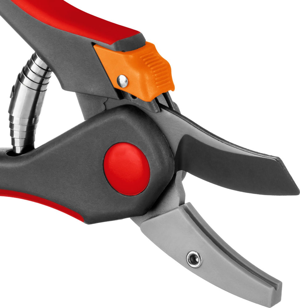 Контактный секатор G-28, 205 мм, углеродистая сталь, закаленные лезвия, тефлоновое покрытие, двухкомпонентные рукоятки GRINDA 8-423203_z02