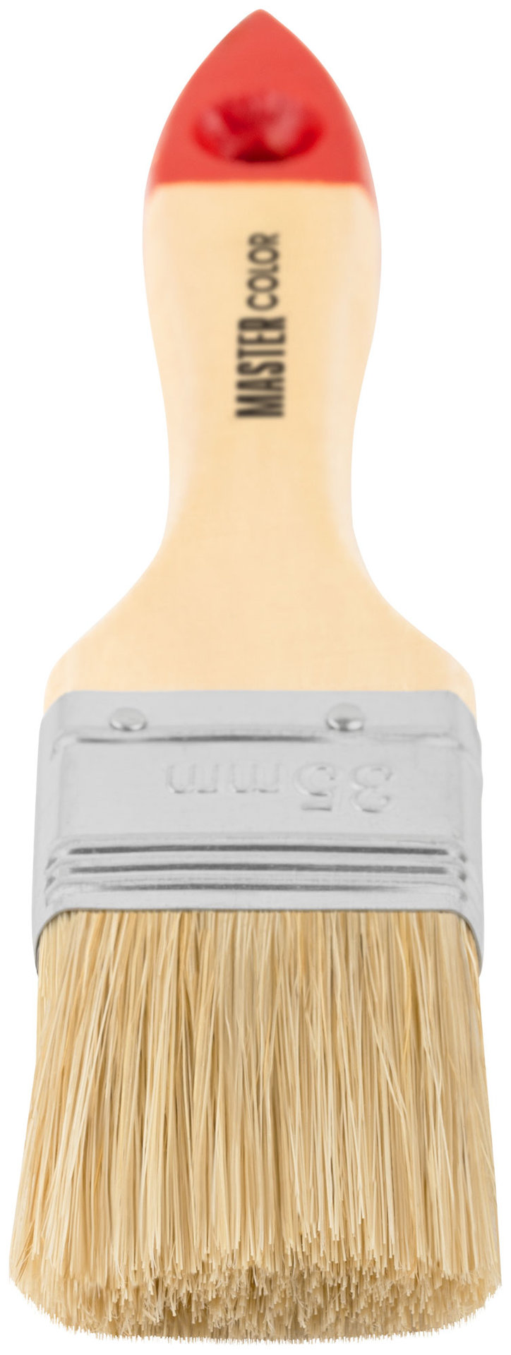 Кисть флейцевая, натур. щетина, 55% топс, лакиров.ручка, ширина 35 мм (30-0012)