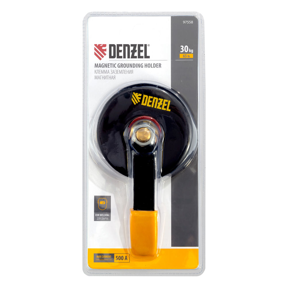 Клемма заземления магнитная для сварочных работ 65 LB Denzel (97558)