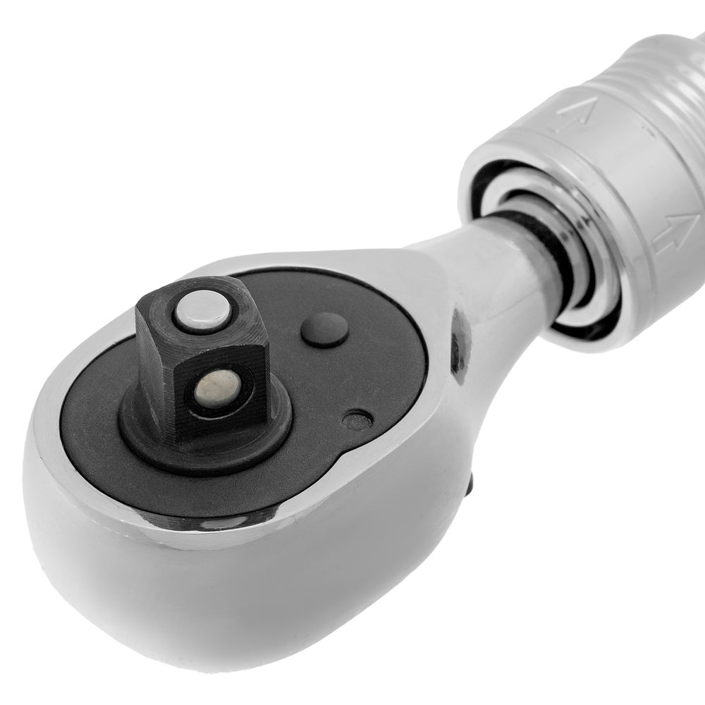 Ключ-трещотка телескопический 3/8, 215-315 мм, CrV, 72 зуба, с быстрым сбросом, хром Gross