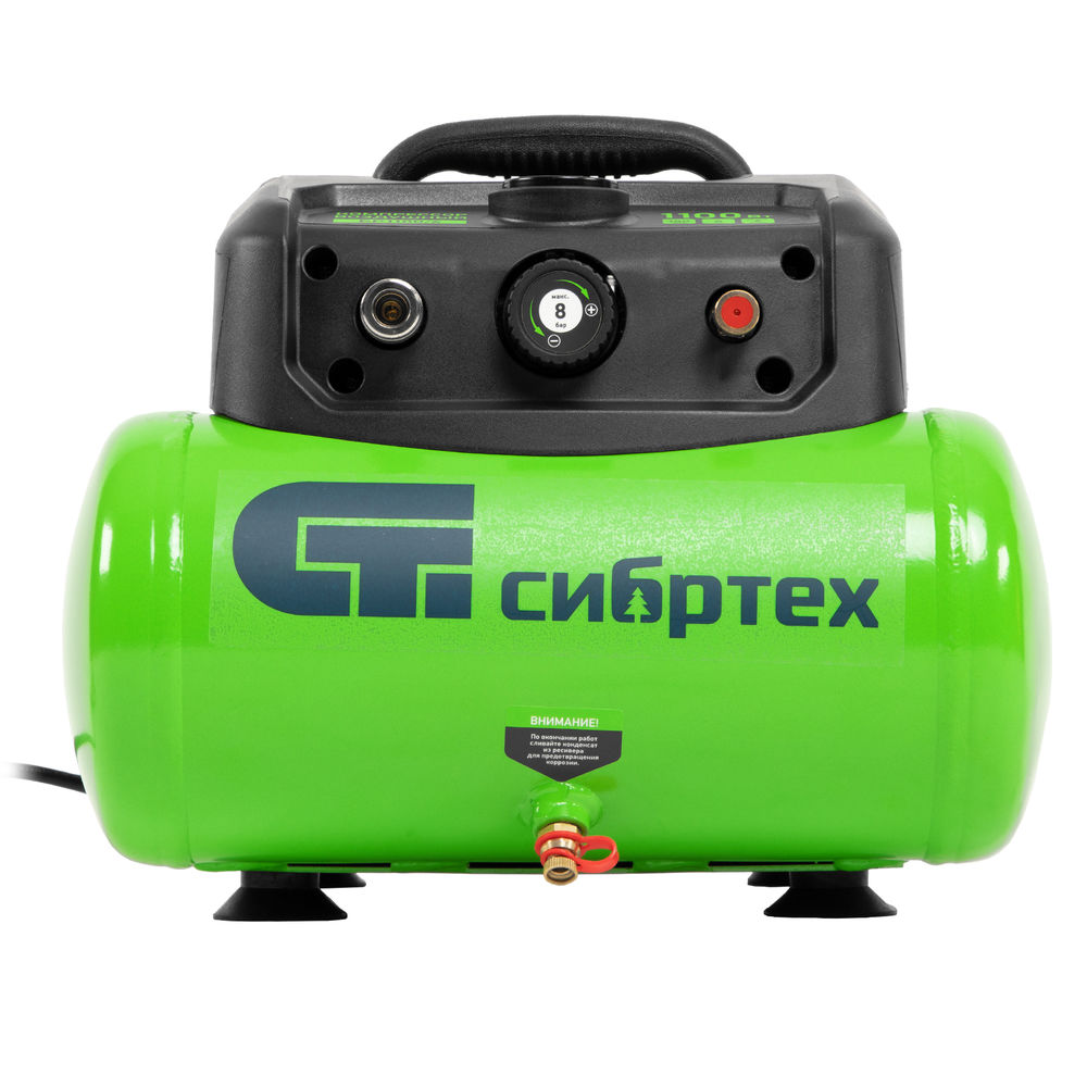 Компрессор воздушный безмаслянный BL 1100/6 1100Вт, ресивер 6 литров, 180 л/мин Сибртех (58059)