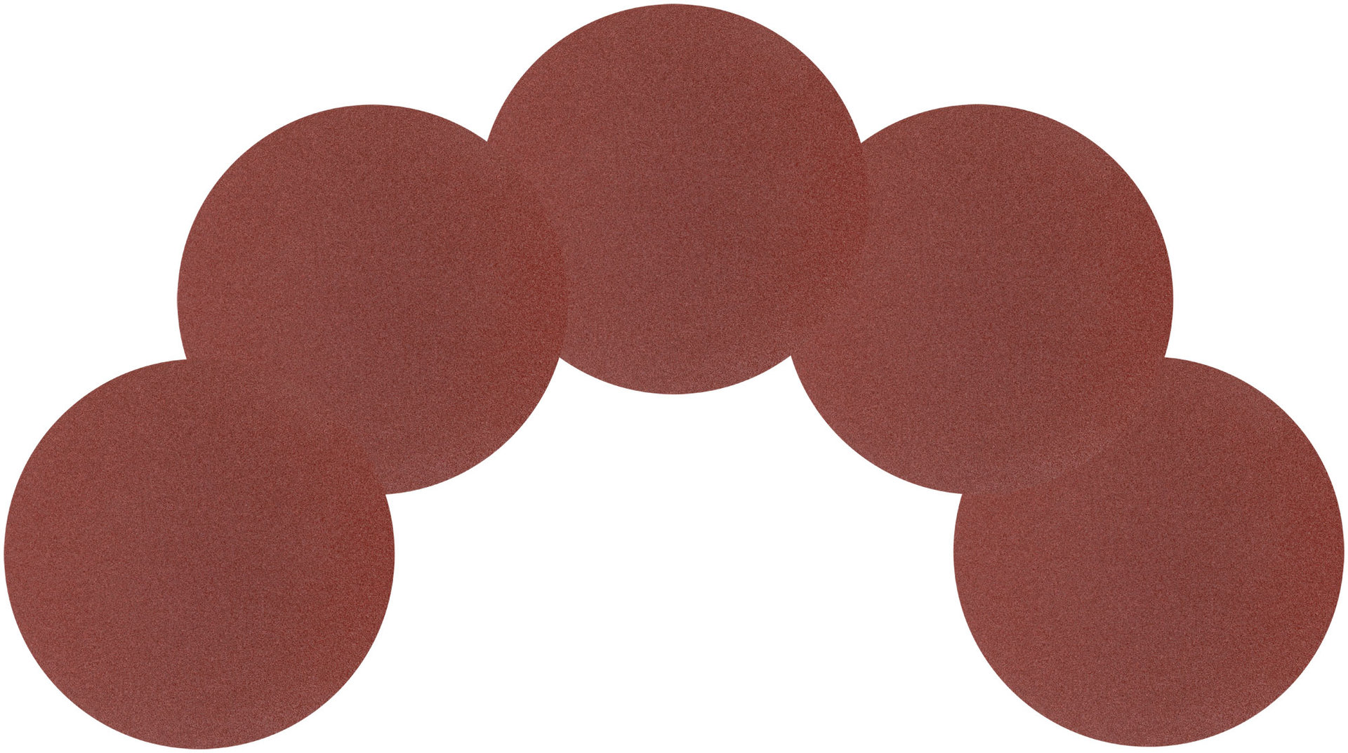 Круги шлифовальные сплошные (липучка), алюминий-оксидные, 150 мм, 5 шт. Р 100 (39805)